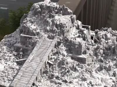 Ziggurat ancient structure 7 3D model