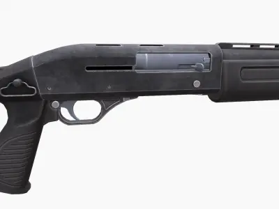 MP-153 Baikal Low-poly 3D model