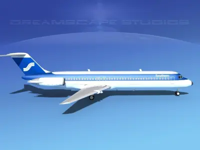Douglas DC-9-40 Southern Airways 3D model