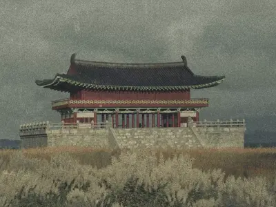 Traditional Korean Building 3D model