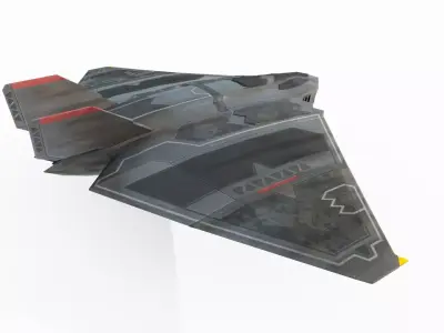 Future sci-fi stealth drones 3D model