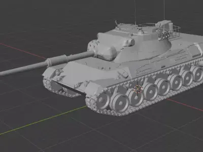 Leopard 1A5 German MBT Free 3D print model