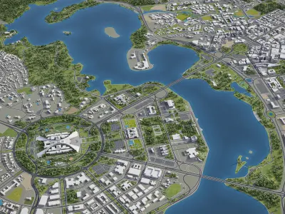 Canberra Low-poly 3D model