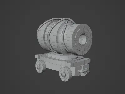 Cannon Clash of Clans Fan Art Free low-poly 3D model