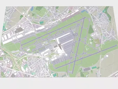 Brussels Airport Belgium 3D model