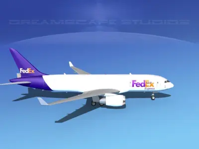 Boeing 787-8 FedEx 3D model