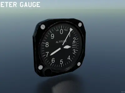 WW2 US NAVY FLIGHT INSTRUMENTS - ASSET PACK Low-poly 3D model