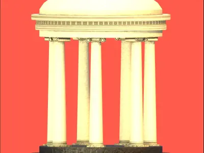 PBR Bandstand Low-poly 3D model