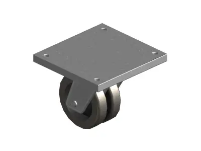 Caster Wheel Low-poly 3D model