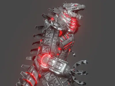 MechaGodzilla Low-poly 3D model
