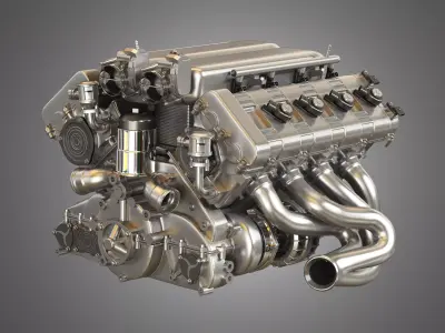 RGT8 RUF - V8 Engine 3D model