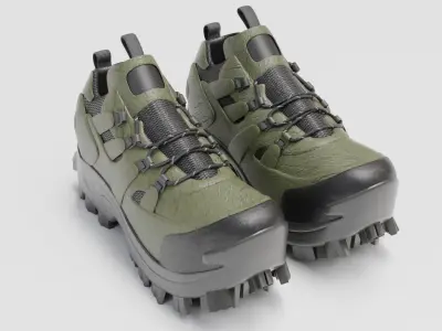 Trekking shoe V4 3D model