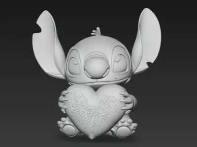 Stitch - Heart 3D print model
