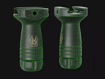 GGG SFG-1 Stubby Foregrip for Picatinny Rail - Game Asset Low-poly 3D model