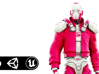 CYBORGTOPIA B-7  Rigged for Unreal Engine - Unity - MIXAMO 3D model