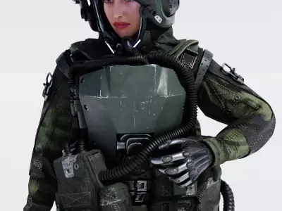 Space mech pilot 3D model