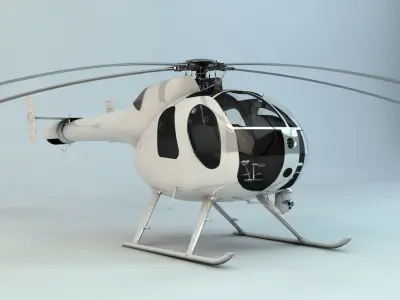 MD-500 Model 369D NOTAR Helicopter 3D model