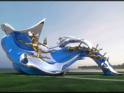  Human and Nature sculpture 3D model