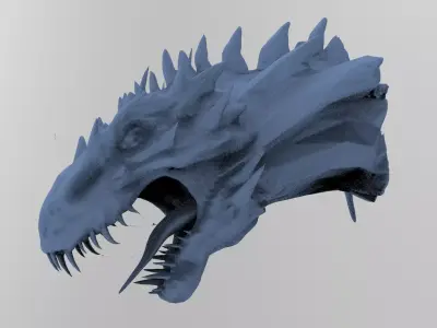 Dragon Design Head Low polly 3D model