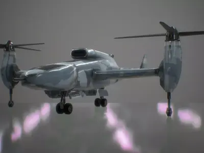 Bell TR 911 X - Eagle Eye - TILT ROTOR UAV - Low-poly 3D model