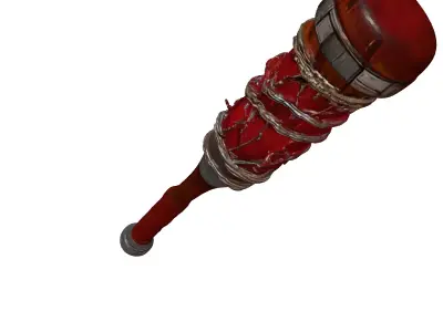 Spiked Baseball Bat Melee Weapon 3D model