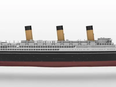 Print ready SS L ATLANTIQUE ocean liner 3D print model