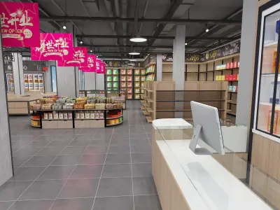 Supermarket 1 3D model