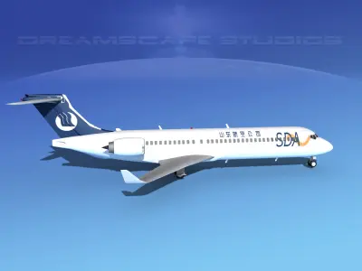Comac ARJ21-700 Shandong Airlines 3D model