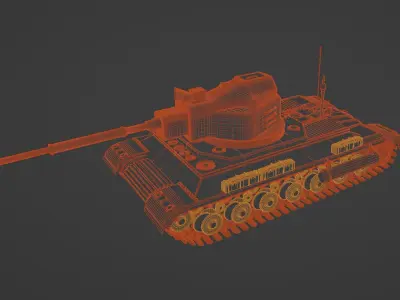desert tank Low-poly 3D model