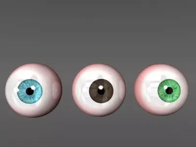 Eye green blue hazel Low-poly 3D model