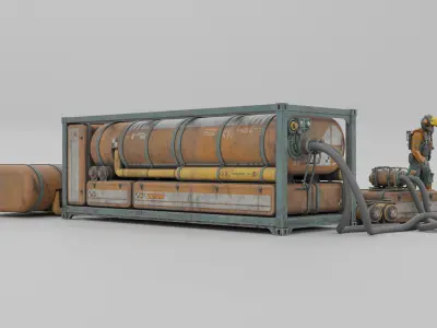 Sci-Fi Crates 3D model
