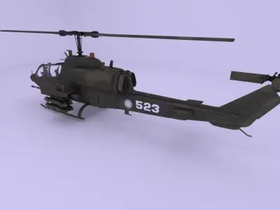 Helicopter ah1w 3D model