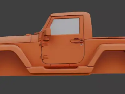 Jeep upper body part 3D model