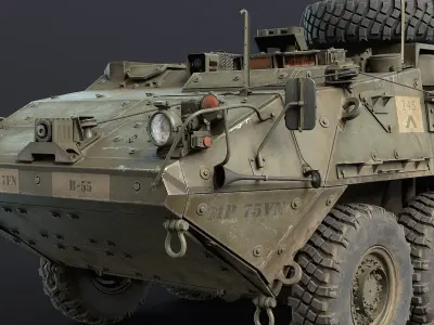 M1126 Stryker Unarmed Game Ready Low-poly 3D model