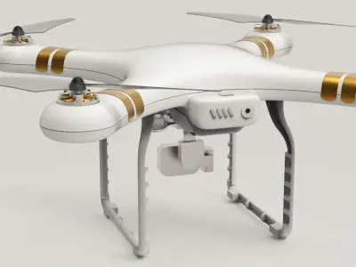 QuadroCopter High Detailed HIgh-Poly 3D model