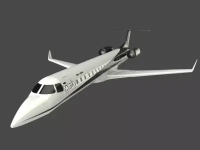 Private JET ERJ 145-XR 3D model