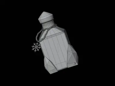 Ice Spell Potion 3D Illustration 3D model