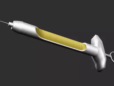 Dental tool Anesthesia Syringe Free low-poly 3D model