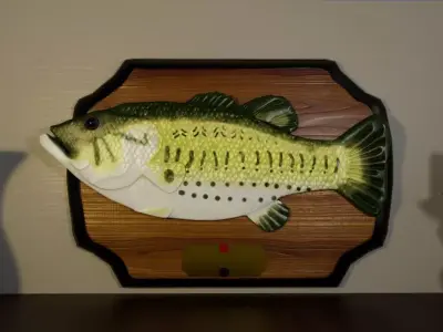 Singing Bass Fish Model Low-poly 3D model
