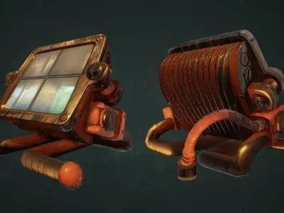 Enchanted Library Low-poly 3D model