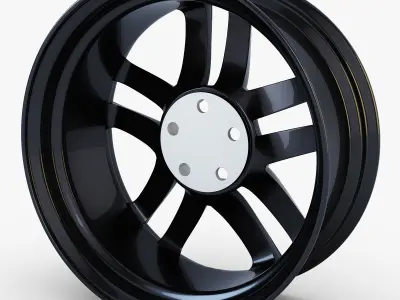 Boss 302 19 Laguna Seca wheel black 3D model
