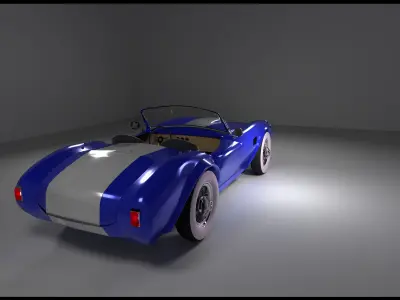 old model car Free low-poly 3D model