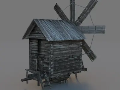 Windmill on Kizhi Island 3D model