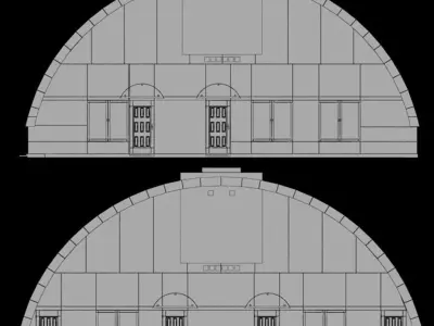 Rounded building 3D model