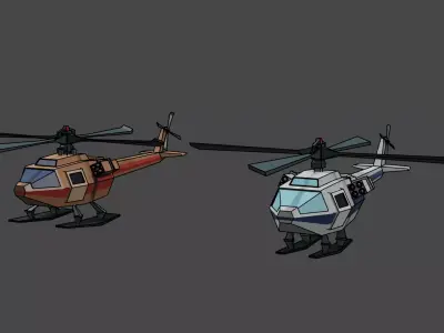 War Helicopter Free low-poly 3D model
