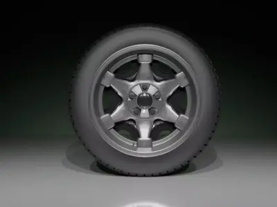 V6SSR wheel Low-poly 3D model