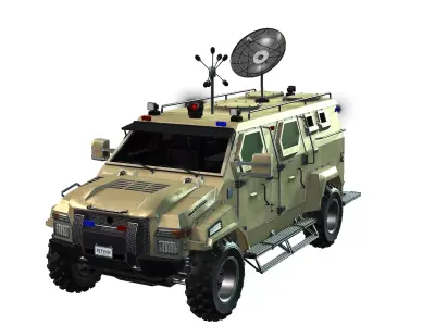 Armored Truck Low-poly 3D model