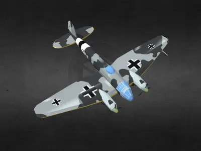 heinkel-he-111 luftwaffe bf Low-poly 3D model