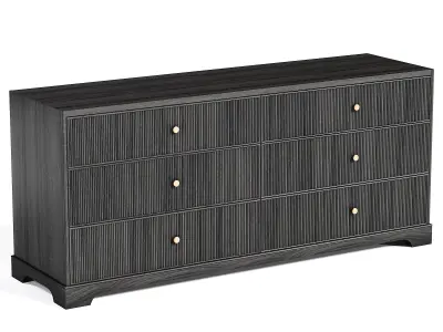 Genevieve Reeded 6 Drawer Dresser 3D model