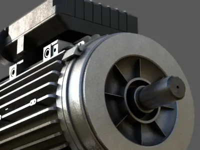 Single Phase Electric Motor 3D model